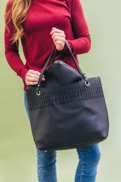 Shoulder Handbag with Detail